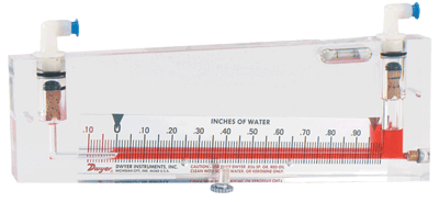 Dwyer Inclined Manometer Air Filter Gauge, Series 250-AF